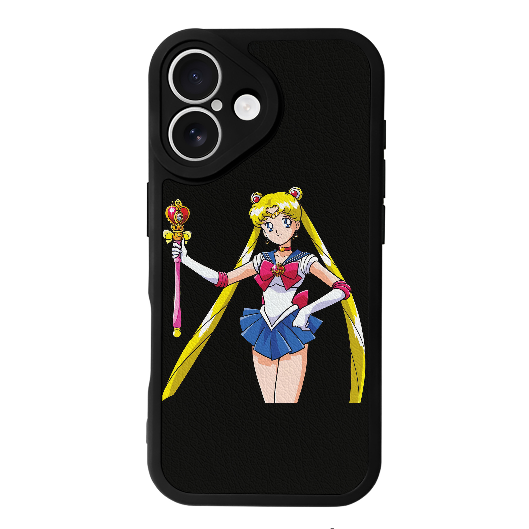 （画像用） 美少女戦士セーラームーン 月野 うさぎ つきの うさぎ Sailor Moon Tsukino Usagi 【iPhone 16シリーズ対応】シリコンスマホケース（レザー調） 材質：シリコン